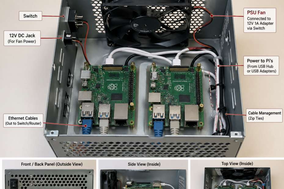 Raspberry Pi inside a PSU